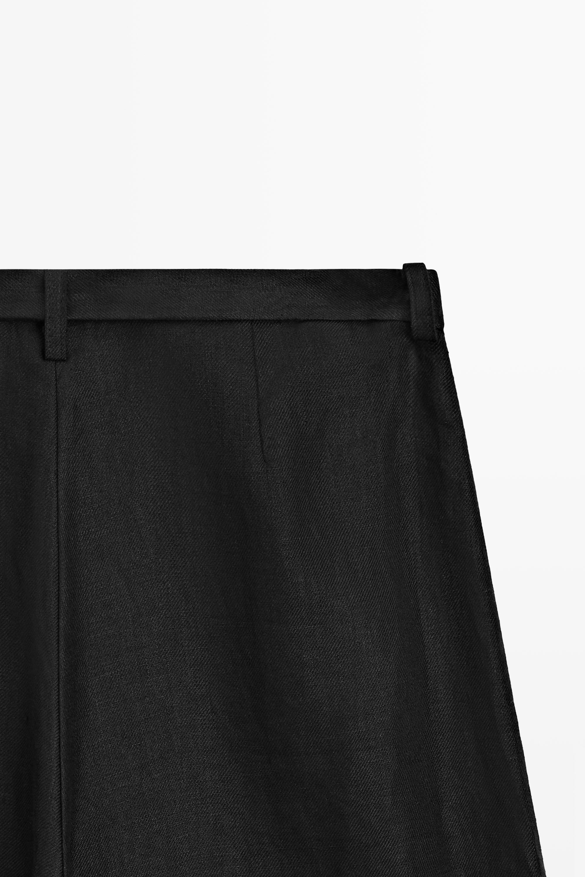 Jupe-culotte détails brodés 100 % lin